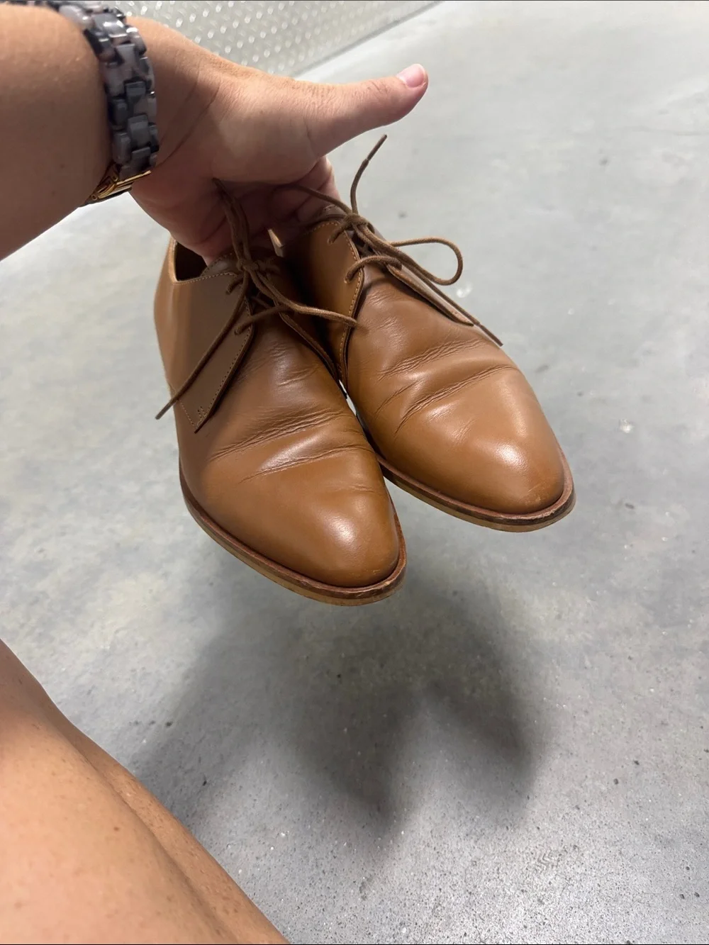 Everlane Cognac The Modern Oxford, 6.5